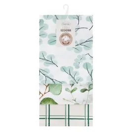 bawelniane-sciereczki-clover-3-szt-5075-cm-liscie-zielony