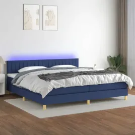 vidaxl-lozko-kontynentalne-z-materacem-niebieskie-200x200-cm-tkanina