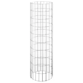 slupek-gabionowy-okragly-ze-stali-galwanizowanej-30-x-100-cm-srebrny