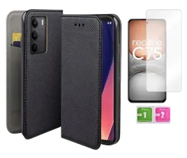etui-z-klapka-do-realme-c75-smart-magnet-case-pokrowiec-szklo-na-ekran