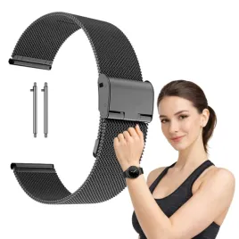 pasek-do-garmin-forerunner-245-music-metalowy-czarny-bransoleta-opaska-20mm