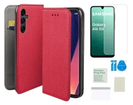 etui-z-klapka-do-samsung-galaxy-a16-4g-5g-czerwony-obudowa-folia-ochronna