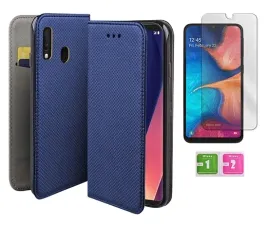 etui-z-klapka-do-samsung-galaxy-a20e-niebieski-smart-magnet-szklo-na-ekran