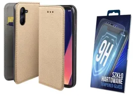 etui-z-klapka-do-realme-c33-smart-magnet-zloty-case-szklo-na-ekran-9h