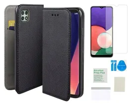 etui-z-klapka-do-samsung-galaxy-a22-5g-smart-magnet-czarny-folia-ochronna