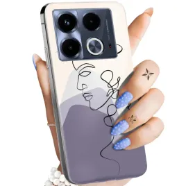 etui-do-infinix-note-40-4g-wzory-continuous-line-art-kreska-linie-obudowa