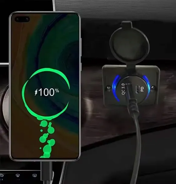 zasilacz-ladowarka-usb-usb-c-12v-24v-led-gniazdko-scienne-kolor-czarny