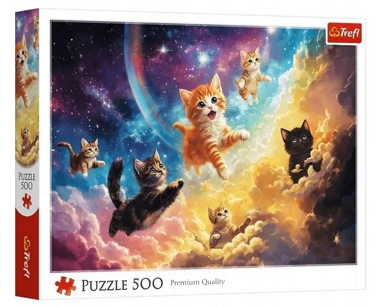 trefl-puzzle-500-elementow-kosmiczne-kotki-stan-nowy