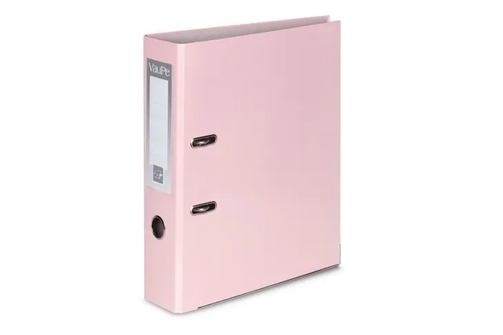 VAUPE SEGREGATOR BIUROWY A4 70 mm PASTELOWY RÓŻ Z TAŚMĄ