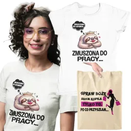koszulka-damska-zmuszona-do-pracy-tshirt-prezent-praca-torba-gratis-roz-xl