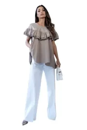 bluzka-damska-bezowa-flounce-mco-fason-oversize-falbany-krotki-rekaw
