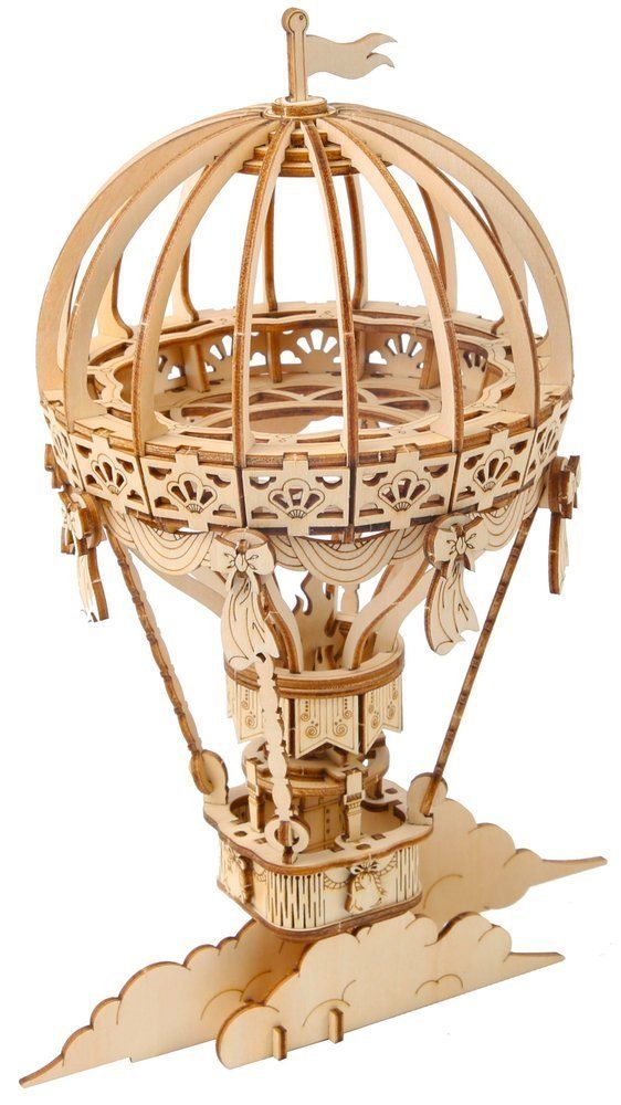 Promocja ROBOTIME Drewniany Model Puzzle 3D Balon wyprzedaż przecena