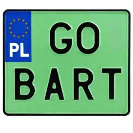 polska-tablica-kolekcjonerska-zielona-z-napisem-go-bart-190x150