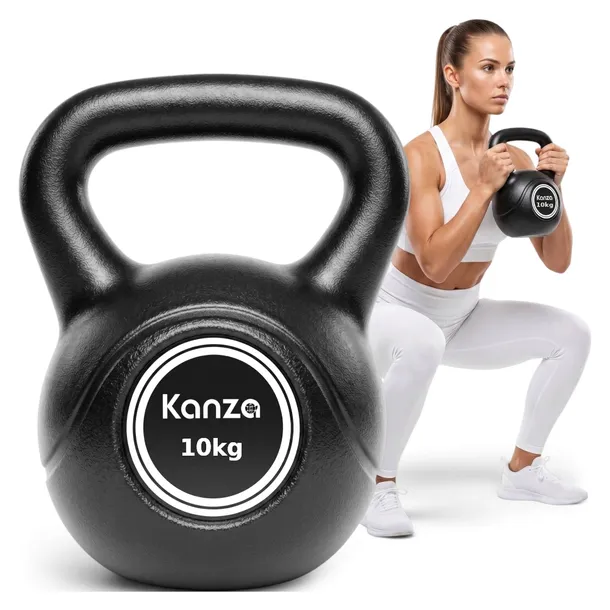 KETTLEBELL ODWAŻNIK HANTEL DO ĆWICZEŃ KETTLE MOCNY OBCIĄŻENIE CIĘŻAR 10KG