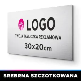 tabliczka-szyld-twoje-logo-30x20-srebrna-szczotka