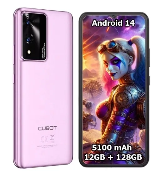 Smartfon CUBOT A10 6,56" 12/128GB DUAL SIM LTE ANDROID 14 + ETUI + FOLIA