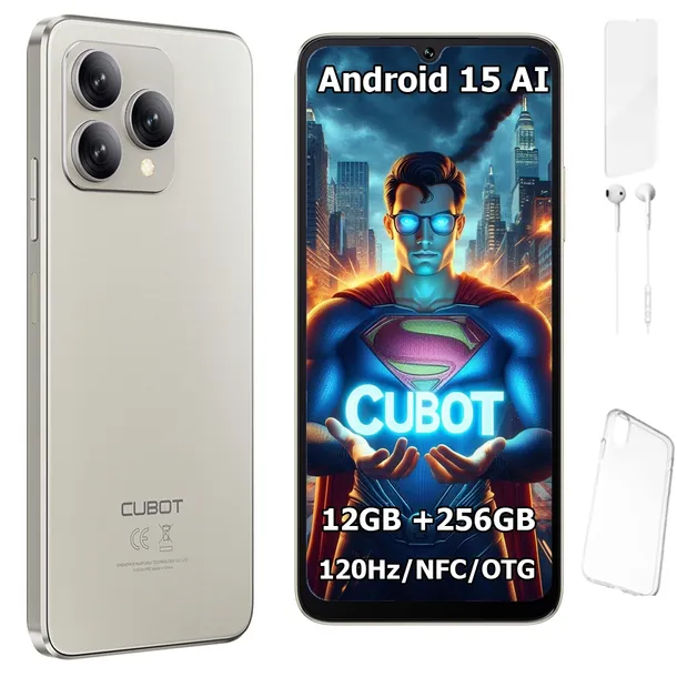 Smartfon CUBOT A40 6,88" 12/256GB DUAL SIM NFC ANDROID 15 + ETUI + FOLIA