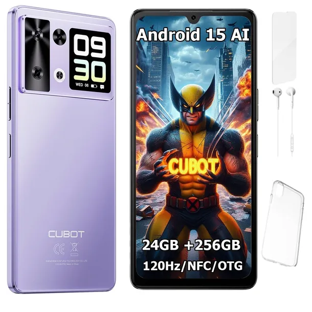 Smartfon CUBOT P90 ANDROID 15 24/256GB NFC DUAL SIM 4G 6,88" ETUI +FOLIA