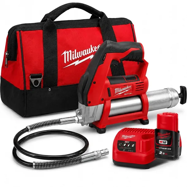 Milwaukee M12 GG -201B Smarownica Tawotnica 562 Bar Zestaw 12V 1x2Ah