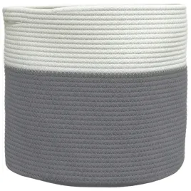 kosz-do-przechowywania-bawelniano-poliestrowy-szaro-bialy-40-x-35-cm