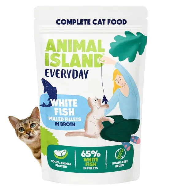 Animal Island Everyday biała ryba fileciki w rosole karma dla kota 85 g