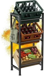 regal-metalowy-skrecany-czarny-114x49x32cm-wytrzymaly-solidny-z-4-haczykami