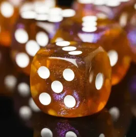 kosc-1szt-d6-k6-pomarancz-fiolet-bialy-nadruk-dice-classic-rpg-dandd-mtg-gry