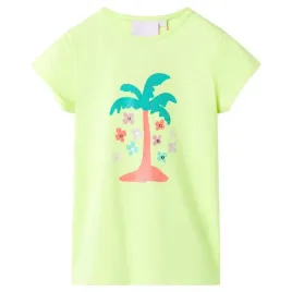 dzieciecy-t-shirt-fluorescencyjny-zolty-z-nadrukiem-drzewa-116-5-6-lat