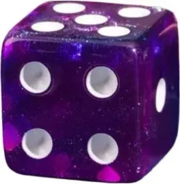 kosc-1szt-d6-k6-niebieski-fiolet-bialy-nadruk-dice-classic-rpg-dandd-mtg-gry