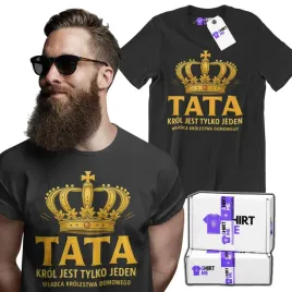 koszulka-dla-taty-prezent-na-dzien-ojca-tata-krol-jest-tylko-jeden-tshirt