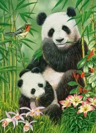 puzzle-300-ukladanka-dla-dzieci-zwierzeta-panda-ptaki-kwiaty-8-castor