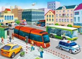 puzzle-120-ukladanka-centrum-miasta-auta-autobus-policja-taxi-6-castor