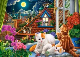 puzzle-180-ukladanka-dla-dzieci-zwierzeta-koty-kotki-kwiaty-7-castor