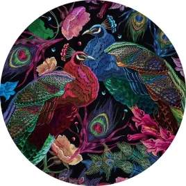 puzzle-500-ukladanka-obraz-okragle-kolorowe-pawie-kwiaty-rosliny-interdruk