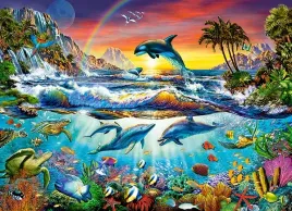 puzzle-300-ukladanka-podwodny-raj-delfiny-ryby-rafa-koralowa-8-castor