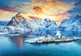 puzzle-1000-ukladanka-krajobraz-widok-gory-lofoty-norwegia-zima-9-castor
