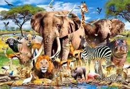 puzzle-260-ukladanka-zwierzeta-z-afryki-lew-zebra-slon-saafari-8-castor