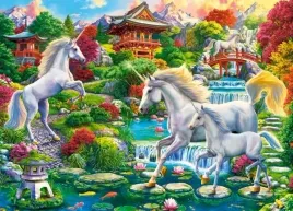 puzzle-260-ukladanka-ogrod-zwierzeta-jednorozce-kucyki-konie-8-castor