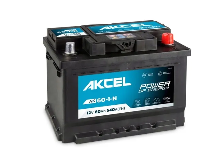 Akumulator 12V 60Ah 540A P+ Akcel Varta Clarios AK-60-1N NISKI