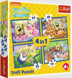 puzzle-4w1-trefl-podwodne-zycie-spongeboba