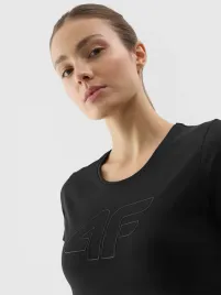 4f-t-shirt-damski-z-nadrukiem-f1163-gleboka-czern-s
