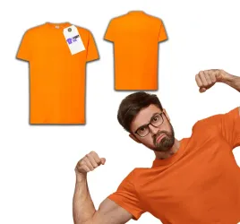 koszulka-meska-100percent-bawelna-190g-klasyczna-pomaranczowa-t-shirt-meski