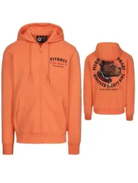 pitbull-west-coast-meska-bluza-z-kapturem-strenght-and-respect-pomarancz-m