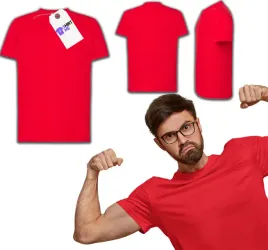 koszulka-meska-100percent-bawelna-190g-klasyczna-czerwona-t-shirt-meski-premium