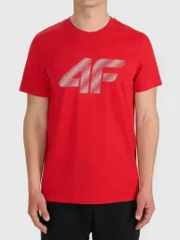 4f-t-shirt-meski-regular-koszulka-z-nadrukiem-m3342-czerwona-xxl