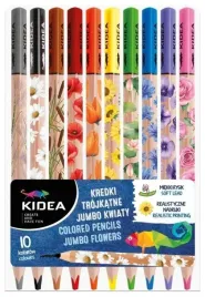 kredki-trojkatne-jumbo-kwiaty-10-kolorow-kidea