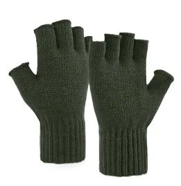 rekawiczki-bez-palcow-zimowe-dzianinowe-unisex-zielone