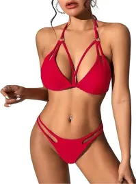 stroj-kapielowy-bikini-stringi-czerwony-ozdobne-paski-s-durio