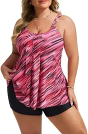 stroj-kapielowy-tankini-szorty-rozowy-czarny-46-hanna-nikole