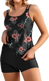 stroj-kapielowy-tankini-szorty-czarny-kwiaty-xl-ai-mage